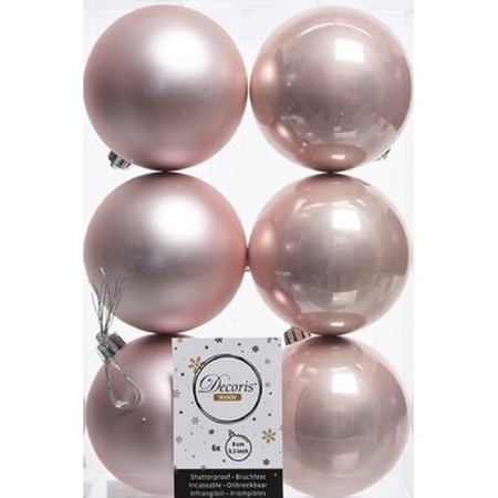 91 stuks Kerstballen mix zilver-groen-lichtroze voor 150 cm boom