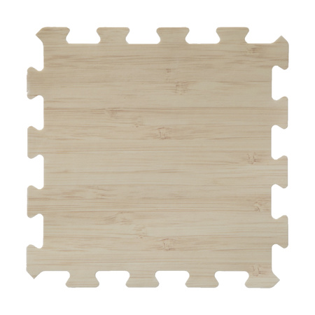 8x pieces Puzzle foam mat tiles wooden floor 50 x 50 cm