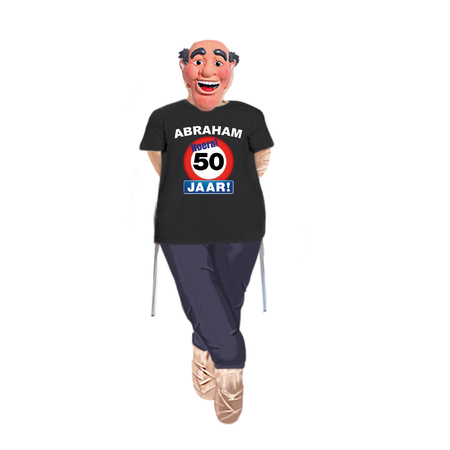 Abraham Hoera 50 jaar stopbord pop shirt/ kleding voor opvulbare pop