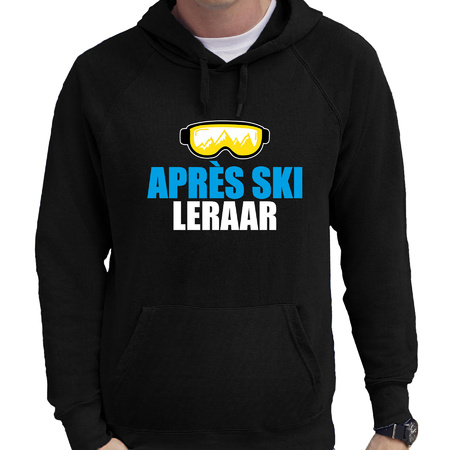 Apres ski hoodie Apres ski leraar zwart  heren - Wintersport capuchon sweater 