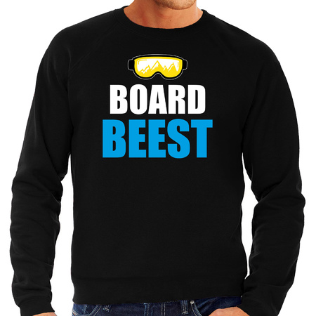 Apres ski sweater Board Beest zwart  heren - Wintersport trui - Foute apres ski outfit