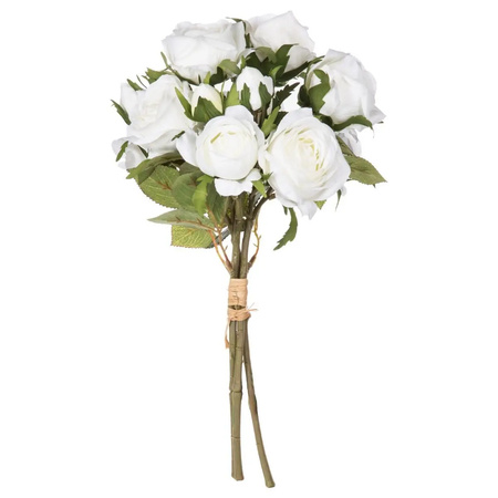 Atmosphera artificial flowers bouquet 14 white roses 40 cm