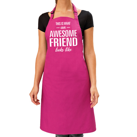 Awesome friend bbq apron pink for women 