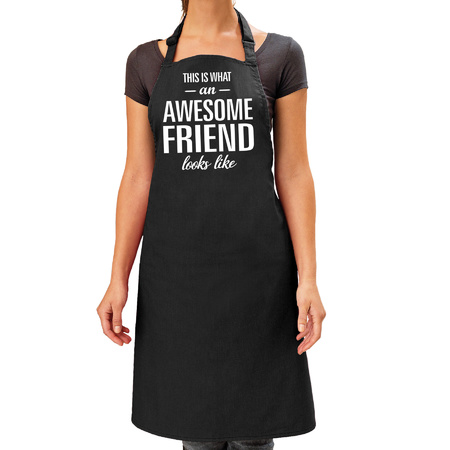 Awesome friend bbq apron black for women 