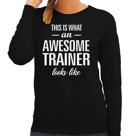 Awesome trainer cadeau sweater black for woman
