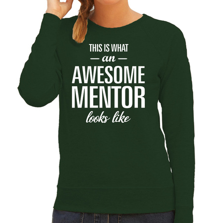 Awesome mentor cadeau sweater green for woman