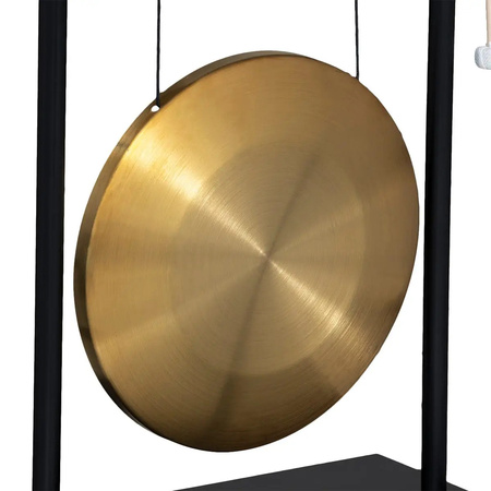 Aziatische Tafelgong - zwart/goud - hout/metaal - 48 x 69 cm
