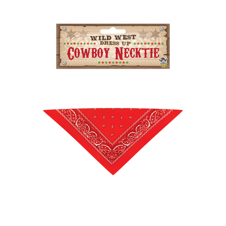 Bandana - rood - boerenzakdoek - dames/heren - cowboy verkleedkleding