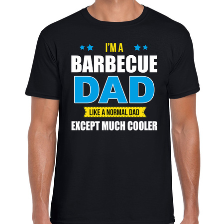 Barbecue dad normal except cooler cadeau t-shirt zwart voor heren - Vaderdagscadeaus