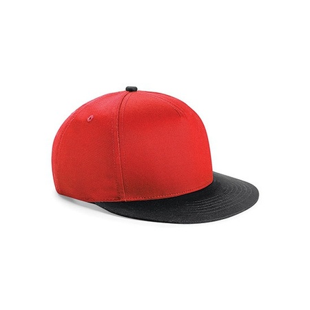 Beechfield cap red with black
