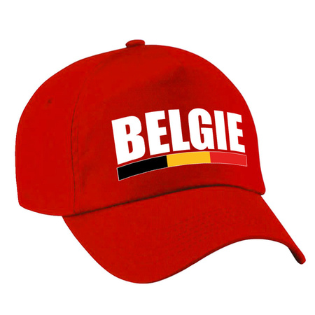 Belgie landen pet/baseball cap rood volwassenen