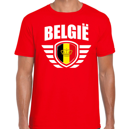 Belgie landen / voetbal t-shirt rood heren - EK / WK voetbal