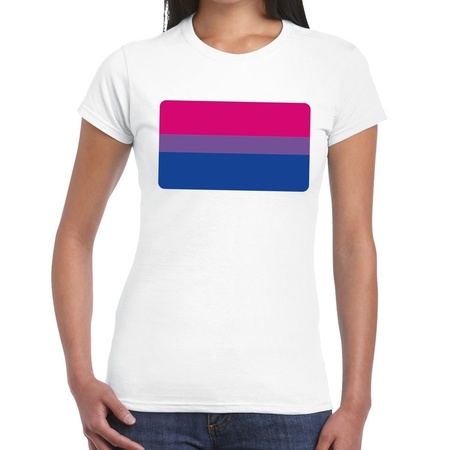 Gay pride Bi flag t-shirt white women