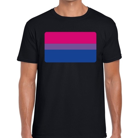 Bi flag t-shirt black men