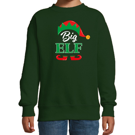 Christmas sweater big elf green for kids