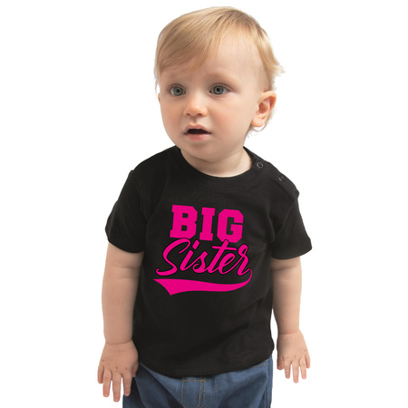 Big sister cadeau t-shirt zwart peuters / meisjes