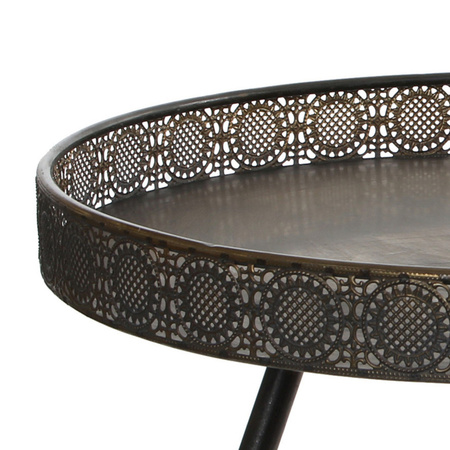 Side table Lagune round metal bronze H45,5 x D70