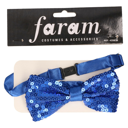 Blue bow tie with sequins