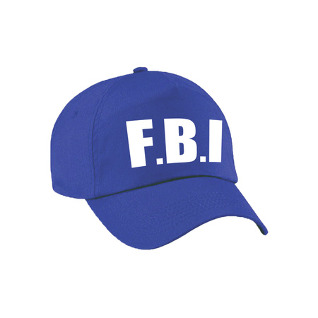 Blauwe FBI politie agent verkleed pet / cap voor kinderen