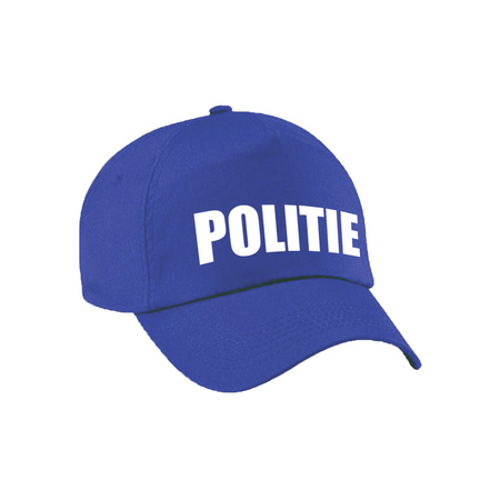 Blauwe politie agent verkleed pet / cap voor kinderen