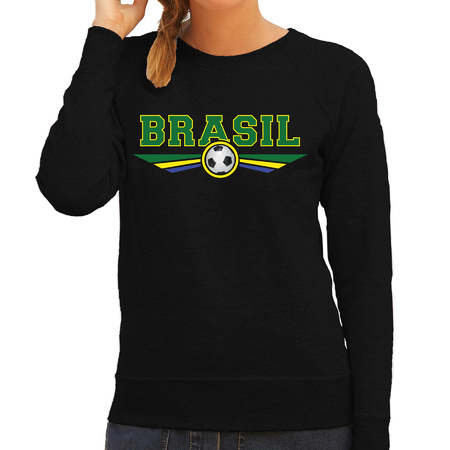 Brazilie / Brasil landen / voetbal sweater zwart dames