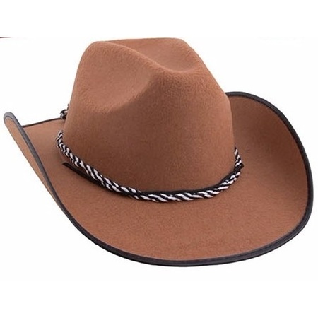 Brown carnaval cowboy hat
