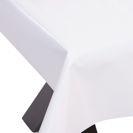 Buiten tafelkleed/tafelzeil wit 140 x 180 cm rechthoekig