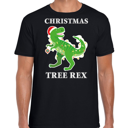 Christmas tree rex Kerstshirt / outfit zwart voor heren