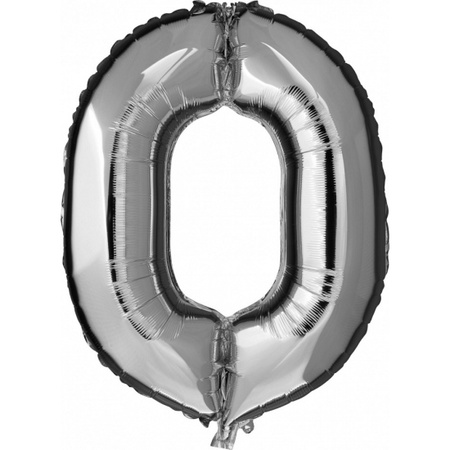 Foil balloon silver 0 