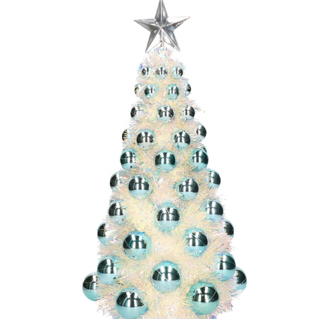 Complete cristmas tree blue with lights 40 cm