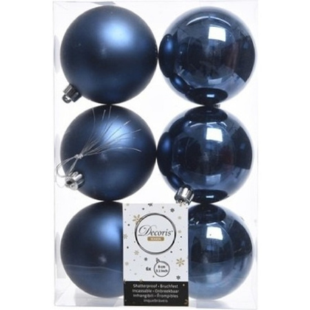 Kerstbal en piek set 91x goud-wit-donkerblauw voor 150 cm boom