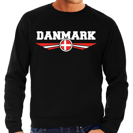 Denemarken / Danmark landen sweater / trui zwart heren
