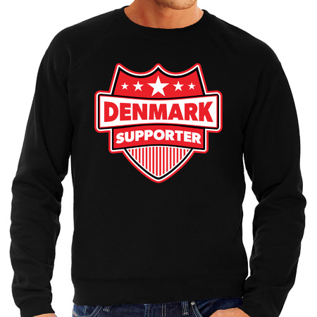 Denemarken  / Denmark schild supporter sweater zwart voor heren