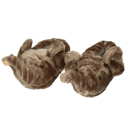 Dieren olifant pantoffels/sloffen voor volwassenen maat 42/44