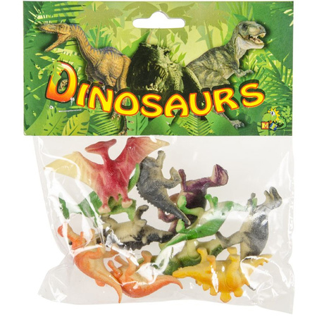 Dinosaurus speelgoed set - voor kinderen - 12x stuks - plastic