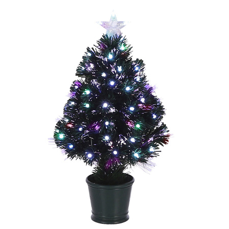 Colored tree with 65 multicolour LED lights 60 cm