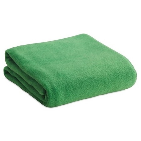 Fleece blanket/plaid green 120 x 150 cm