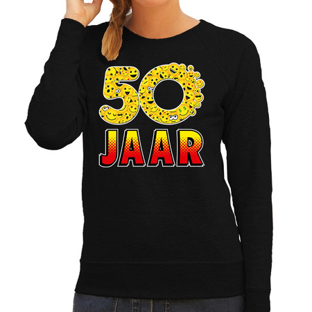 Funny emoticon 50 Jaar sweater for women 