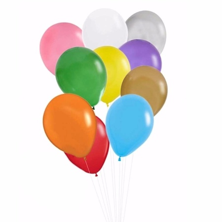 Gekleurde ballonnen 50 stuks