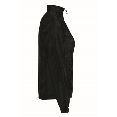 Gevoerde regenjas/windjas voor dames zwart