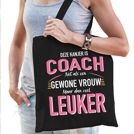 Gewone vrouw / coach cadeau tas zwart voor dames