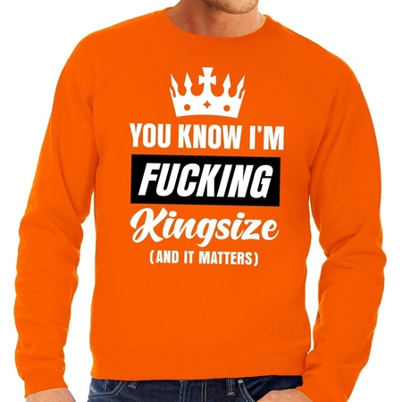 Fucking Kingsize big size sweater orange men