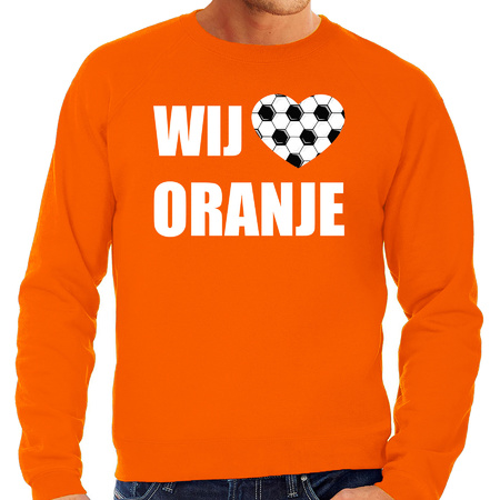 Plus size orange supporter sweater Holland wij houden van oranje for men