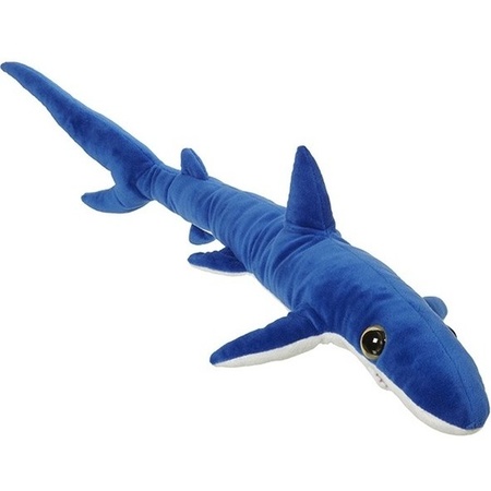 Grote pluche blauwe haai knuffel 110 cm speelgoed