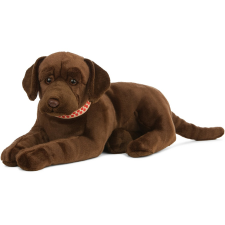 Grote pluche bruine Labrador hond knuffel 60 cm speelgoed
