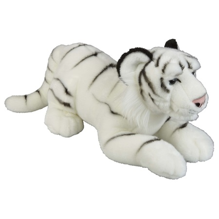 Plush white tiger cuddle toy 50 cm