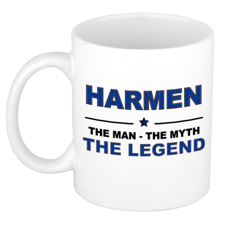 Harmen The man, The myth the legend cadeau koffie mok / thee beker 300 ml
