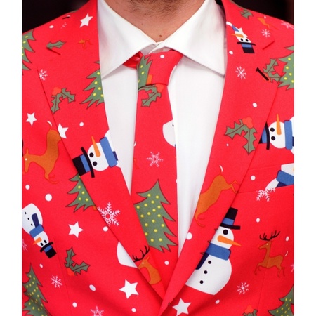 Business suit with Christmas print
