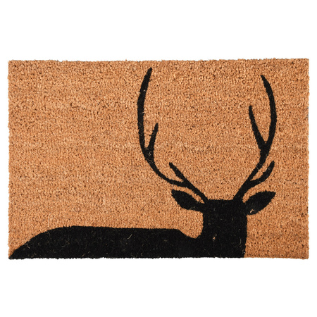 Doormat coconut fiber deer 60 x 40 cm for outdoor use