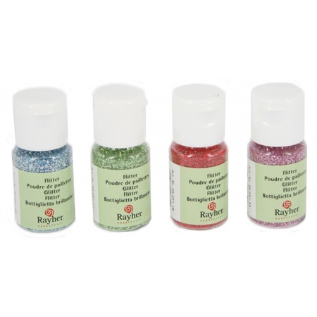 Hobby material silver glitters 10 ml